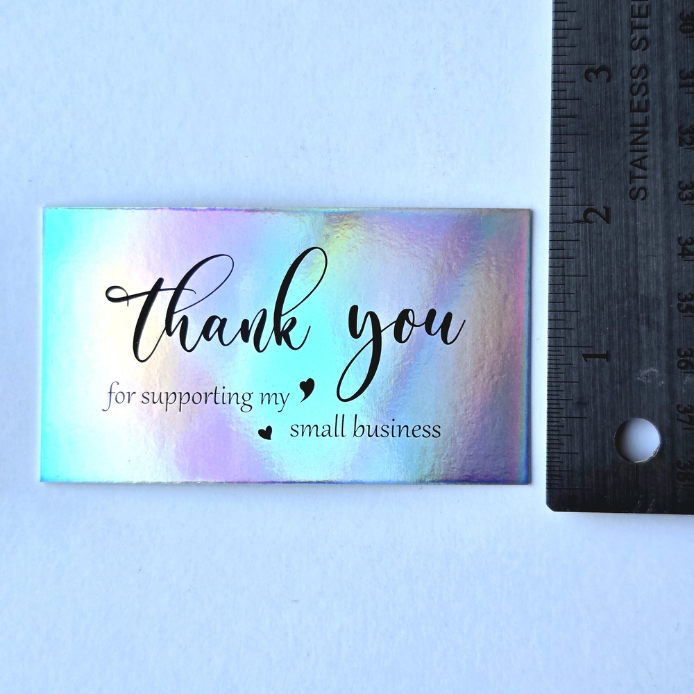 20 PK Holographic Thank You Cards for Small Business - Picture 5 of 6